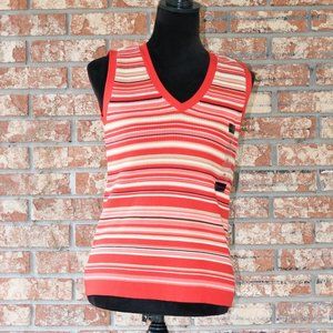 Liz Claiborne Striped Sleeveless Top